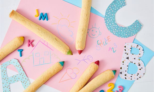 leckerer Schulstart - Buntstifte zum Backen