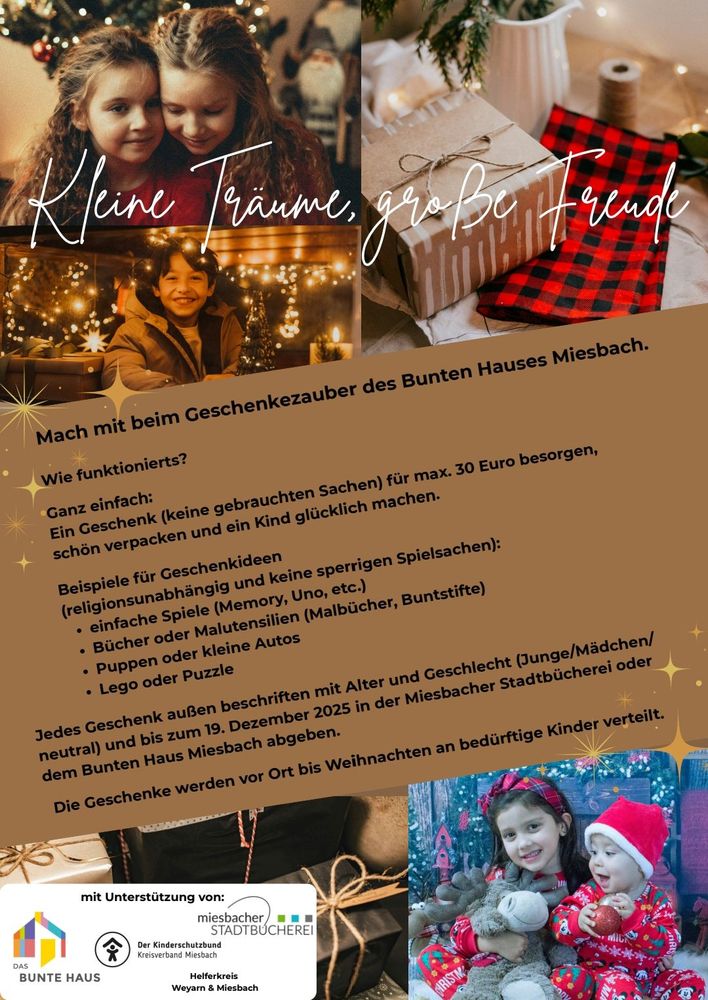 Mach mit! Geschenkzauber des Bunten Hauses Miesbach