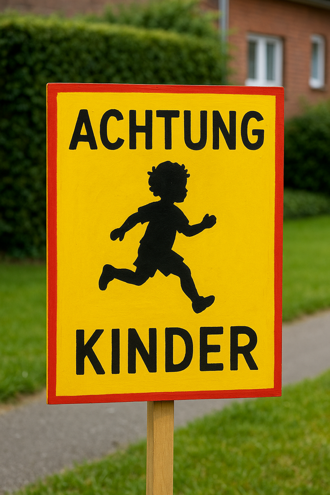 Achtung Kindertafeln selber machen