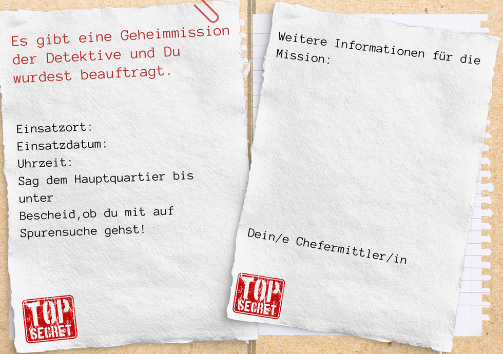 Einladungskarte Detektiv 2