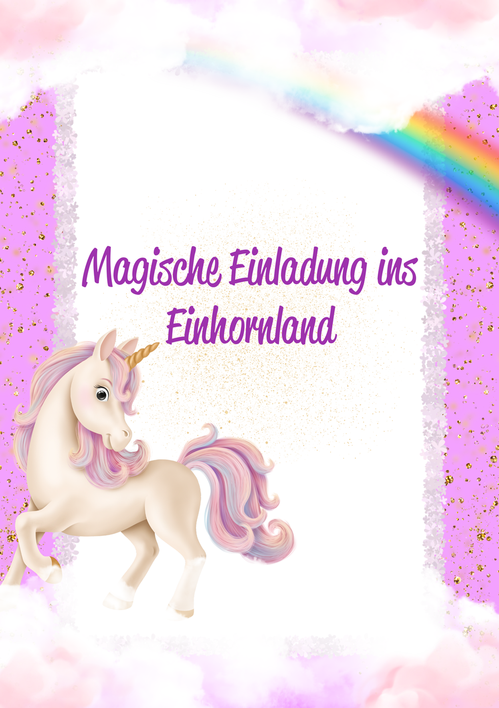 Einladungskarte Einhornland 1