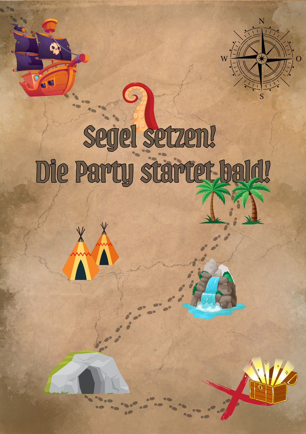 Einladungskarte Piraten 1